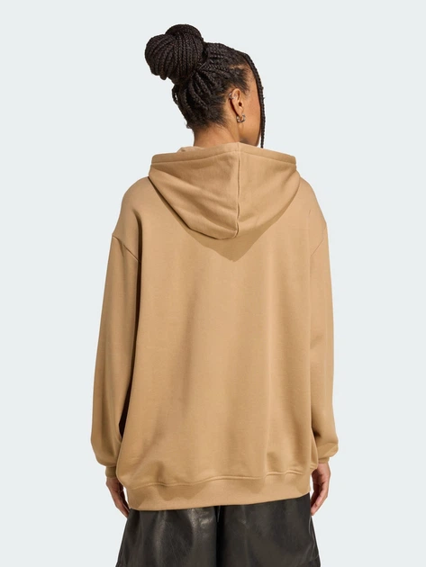 Худи оверсайз женское Adidas Originals Essentials French Terry JX7754 M Бежевое (4068807472938) - изображение 2