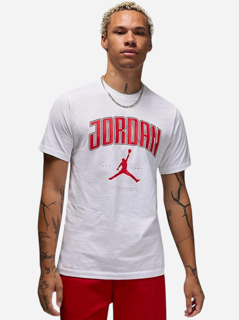 Футболка бавовняна довга чоловіча Nike M J City 88 SS Crew HQ0009-100 XL Біла (197602991888) - зображення 1