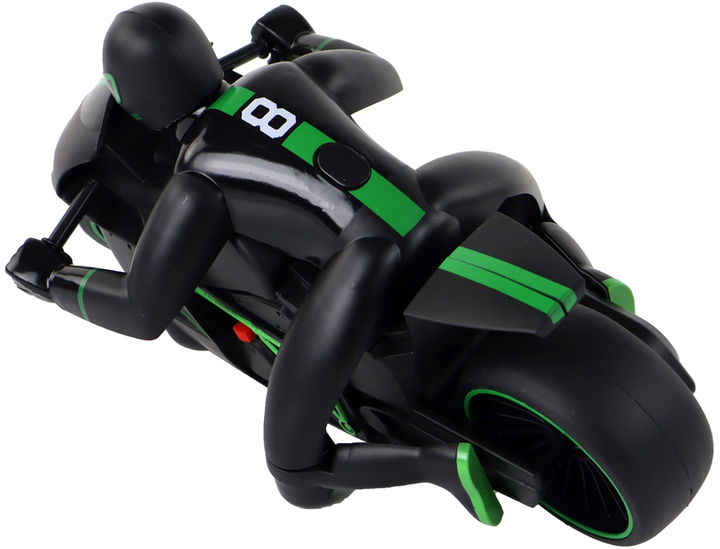 Motocykl zdalnie sterowany Lean Toys RC Racer 20 km/h czarno-zielony (2133) (5905323218888) - obraz 6
