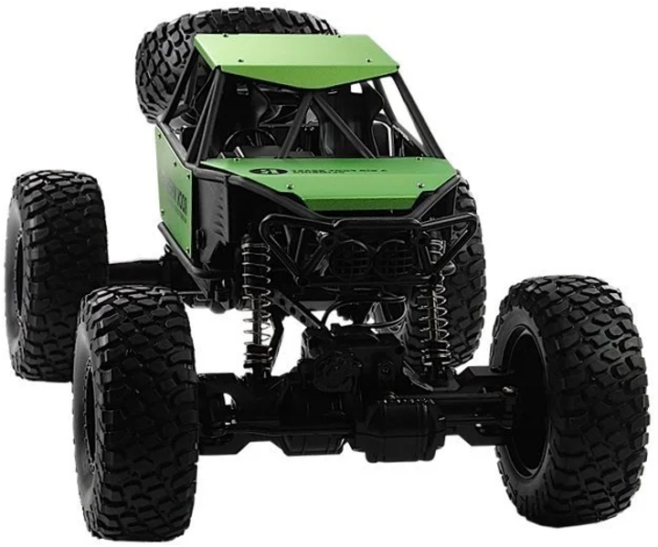 Auto zdalnie sterowane Lean Toys Monster Truck Jeep na resorach 1:8 Zielone (4388) (5907625582285) - obraz 2
