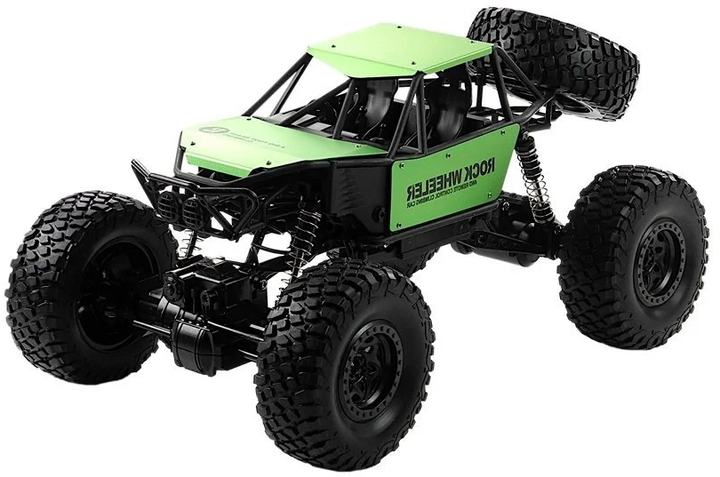 Auto zdalnie sterowane Lean Toys Monster Truck Jeep na resorach 1:8 Zielone (4388) (5907625582285) - obraz 3