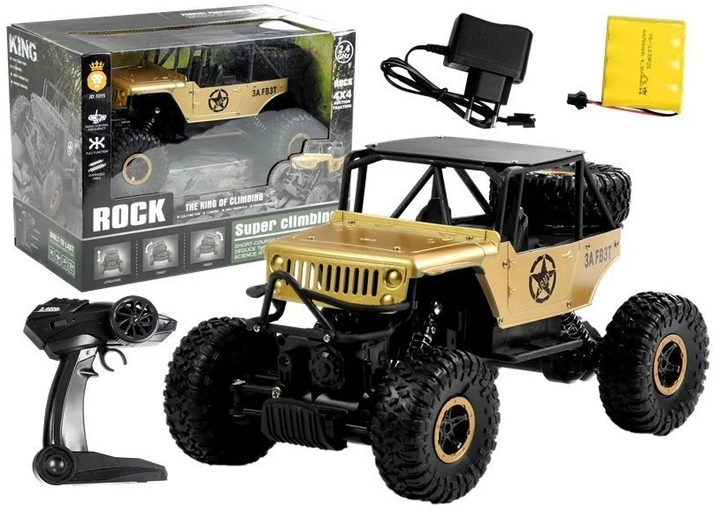 Машинка на радіокеруванні Lean Toys Jeep 1:18 Жовта (4394) (5907625582346) - зображення 5