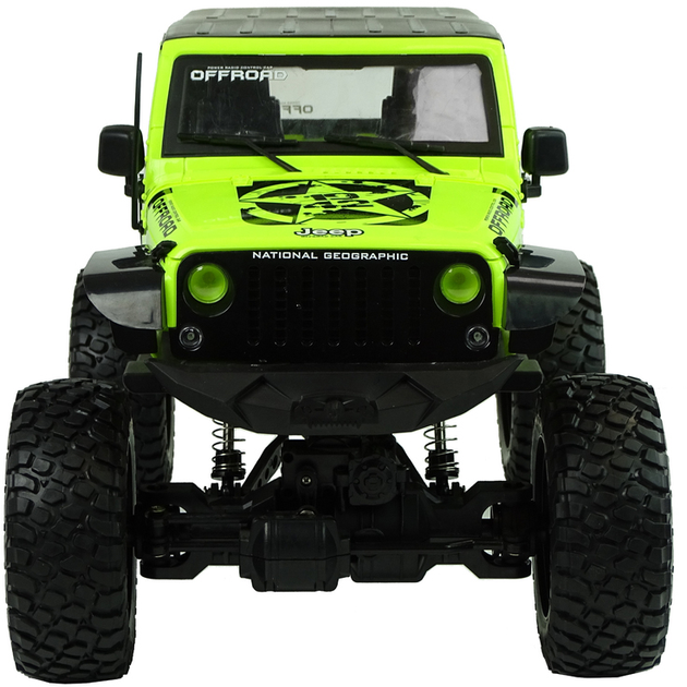 Auto terenowe zdalnie sterowane Lean Toys Rock Crawler z amortyzatorem 2.4 GHz 4 x 4 Zielone (7751) (5903802453423) - obraz 4