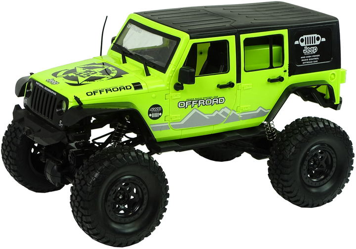 Auto terenowe zdalnie sterowane Lean Toys Rock Crawler z amortyzatorem 2.4 GHz 4 x 4 Zielone (7751) (5903802453423) - obraz 5