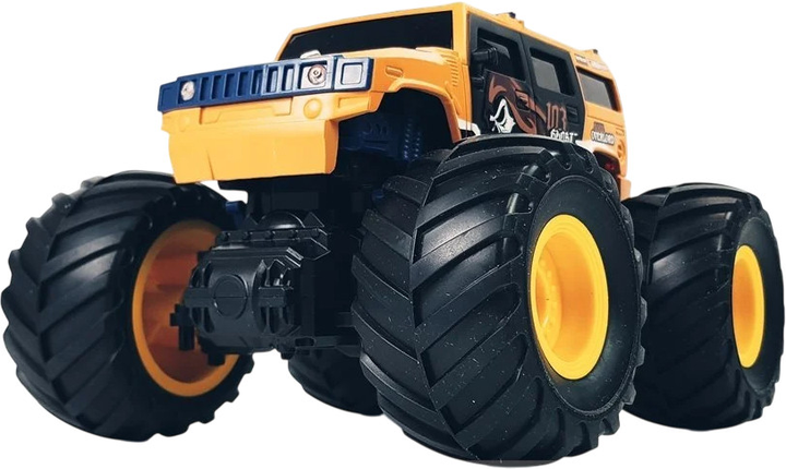 Auto terenowe zdalnie sterowane Lean Toys z dużymi kołami Bigfoot 2.4G 1:18 Żółte (9032) (5904204750189) - obraz 3