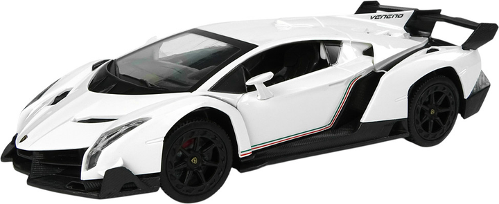 Машинка на радіокеруванні Lean Toys Lamborghini Veneno зі світлом 1:24 2.4G біла (9743) (5904204756792) - зображення 3