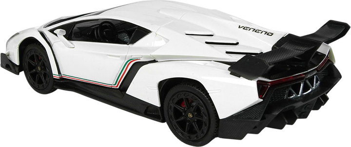 Машинка на радіокеруванні Lean Toys Lamborghini Veneno зі світлом 1:24 2.4G біла (9743) (5904204756792) - зображення 5