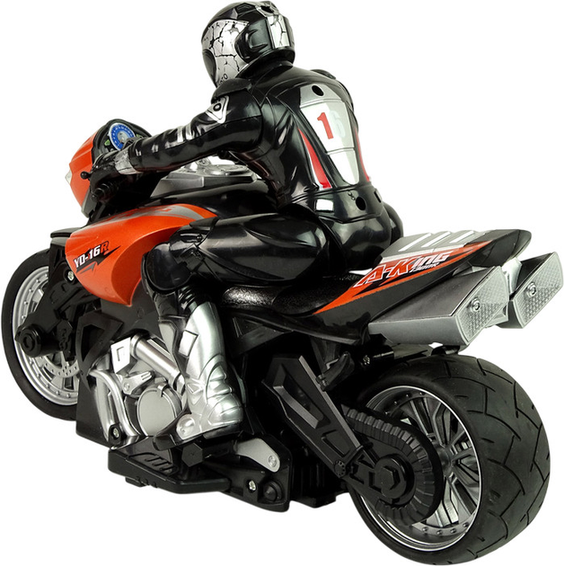 Motocykl zdalnie sterowany Lean Toys Sportowy 2.4G 1:10 Pomarańczowy (10233) (5904665991053) - obraz 4