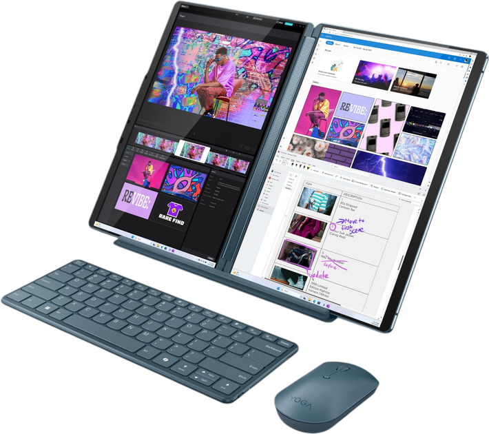 Laptop Lenovo Yoga Book 9 13IMU9 (83FF0020PB_PL) Tidal Teal + firmowy plecak i mysz - obraz 11