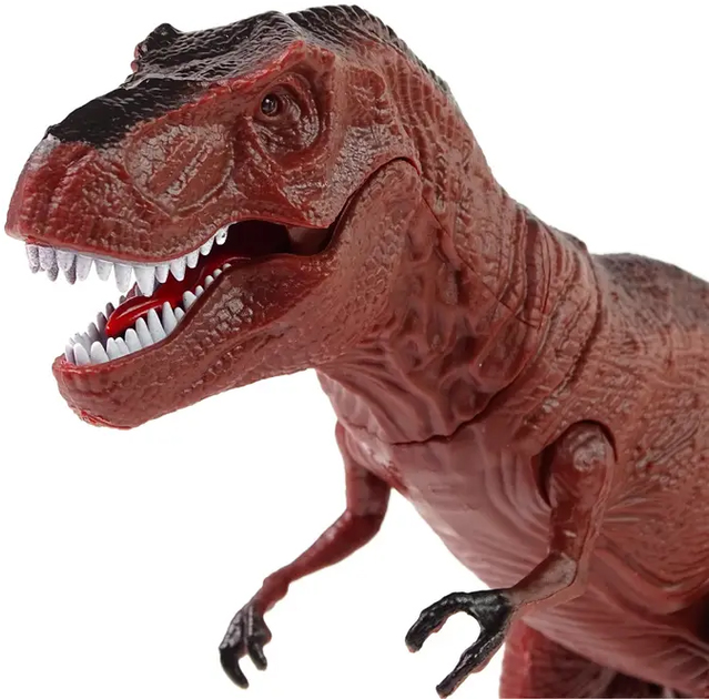Dinozaur zdalnie sterowany Lean Toys Tyranozaur Rex ze dźwiękiem brązowy (12439) (5905214970260) - obraz 4