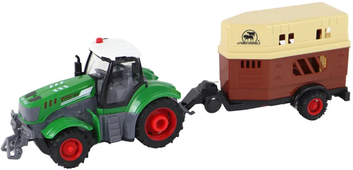 Трактор на радіокеруванні Lean Toys з причепом 1:24 зелений (16156) (5905679077047) - зображення 3