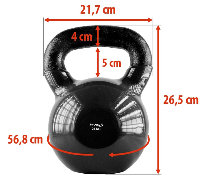 Kettlebell żeliwny HMS KNV24 24 kg (5907695524208) - obraz 3