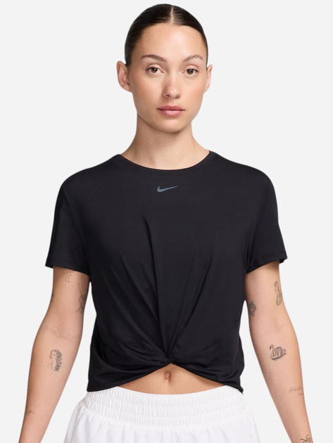 Koszulka sportowa damska Nike W Nk One Classic Twst Ss HJ1054-010 XS Czarna - obraz 1