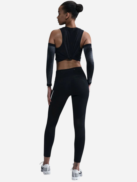 Спортивні легінси для бігу жіночі Nike W Nk Fast Df Mr 7/8 Tgt Sw HV8555-010 L Чорні (197860486652) - зображення 4