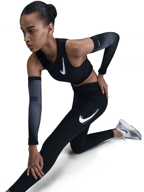 Спортивні легінси для бігу жіночі Nike W Nk Fast Df Mr 7/8 Tgt Sw HV8555-010 XS Чорні (197860491694) - зображення 5