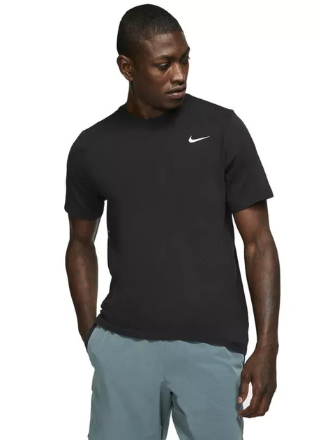 Koszulka męska basic Nike M Nk Df Tee Dfc Crew Solid AR6029-010 2XL Czarna - obraz 1