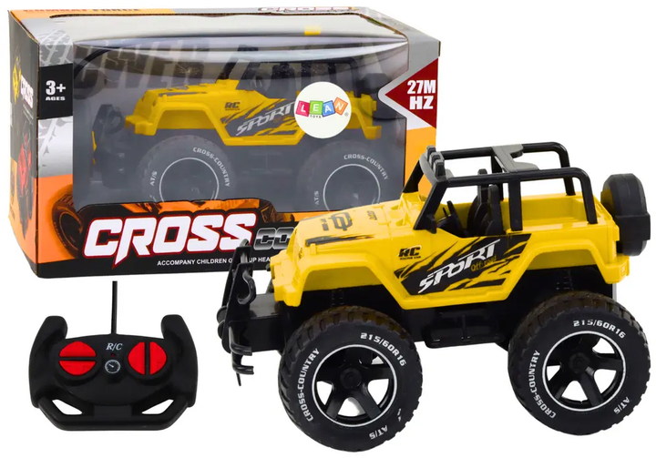 Auto zdalnie sterowane Lean Toys Samochód terenowy 1:18 Żółte (19172) (5905991017561) - obraz 2