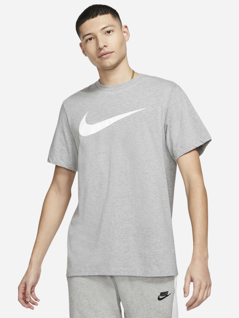 Футболка довга чоловіча Nike M Nsw Tee Icon Swoosh DC5094-063 L Сіра (194502461039) - зображення 1