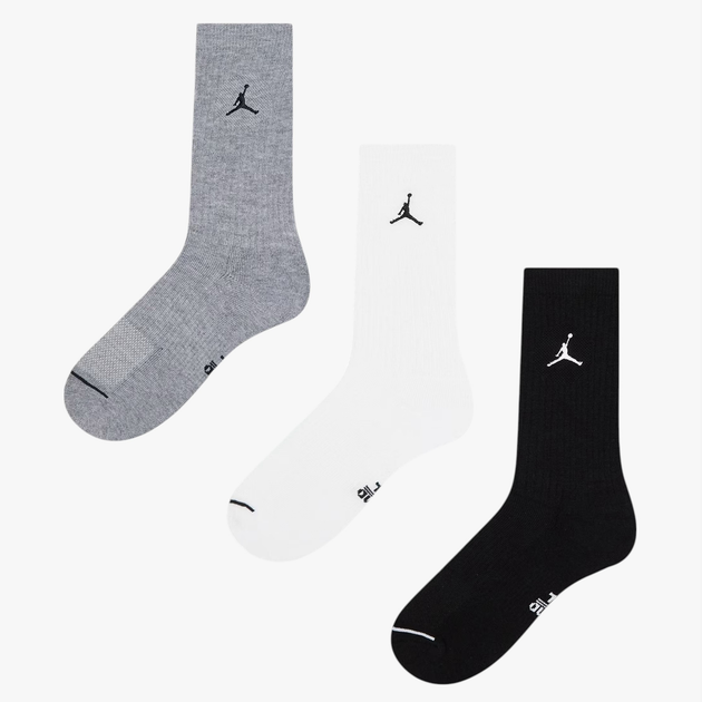 Zestaw skarpet męskich 3 pary Nike U J Ed Cush Poly Crew 3Pr 144 DX9632-914 L Wielokolorowy - obraz 1