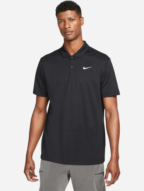 Поло довге чоловіче Nike M Nkct Df Polo Solid DH0857-010 S Чорне (195866010031) - зображення 1