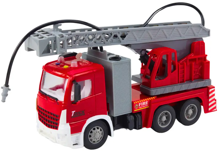 Wóz strażacki zdalnie sterowany sterowany Lean Toys Czerwony (20548) (5905991028345) - obraz 3