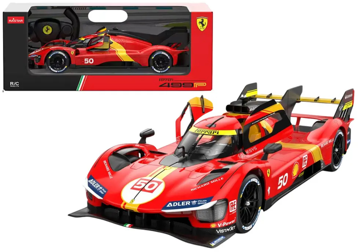 Auto zdalnie sterowane Rastar Ferrari 499P 1:24 Czerwone (20581) (5905991028673) - obraz 2