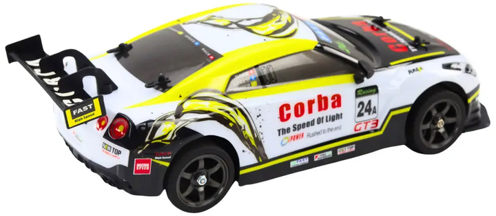 Auto zdalnie sterowane Lean Toys World Top Drift 1:16 Biało-żółte (20958) (5905991034995) - obraz 4