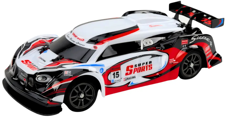 Auto zdalnie sterowane Lean Toys World Top Drift 1:16 Biało-czerwone (20959) (5905991035008) - obraz 3
