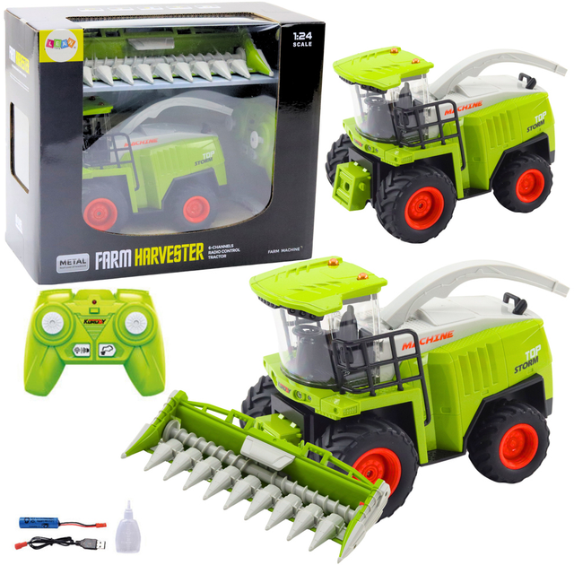 Kombajn zdalnie sterowany Lean Toys do kukurydzy 2.4G (21199) (5905991036944) - obraz 2