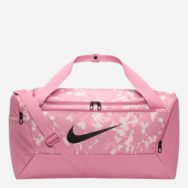 Спортивна сумка жіноча тканинна Nike Nk Brsla S Duff - 9.5 Aop Sp25 HJ8252-699 Рожева (197602727470) - зображення 1