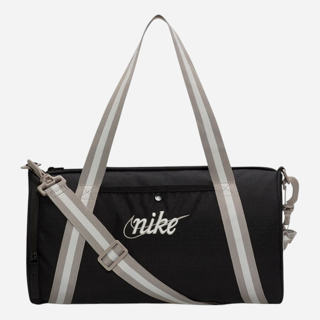 Спортивна сумка жіноча тканинна Nike Nk Heritage Duff - Retro DR6261-014 Чорна (197602738520) - зображення 1