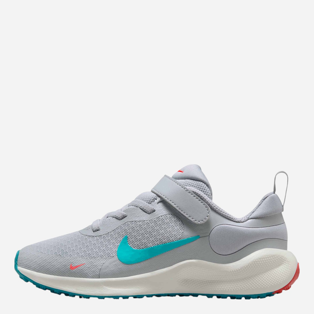 Buty sportowe chłopięce na rzepy Nike Revolution 7 (Psv) FB7690-008 28.5 Szare - obraz 3