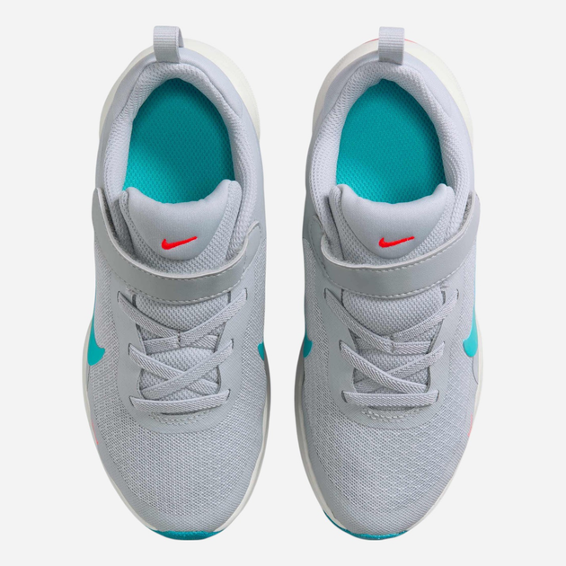 Buty sportowe chłopięce na rzepy Nike Revolution 7 (Psv) FB7690-008 27 Szare - obraz 4