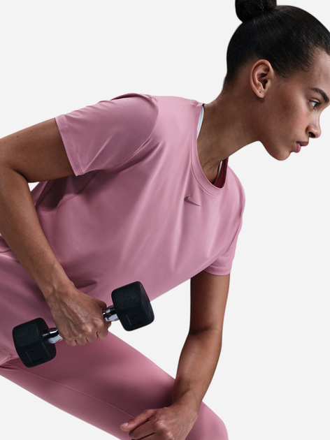 Спортивна футболка жіноча Nike W Nk One Classic Df Ss Top FN2798-699 L Рожева (197859902439) - зображення 4