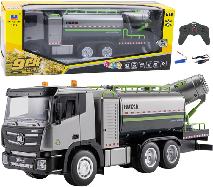 Вантажівка на радіокеруванні Huina Toys 1:18 Чорно-сіра (22737) (5905991050865) - зображення 2