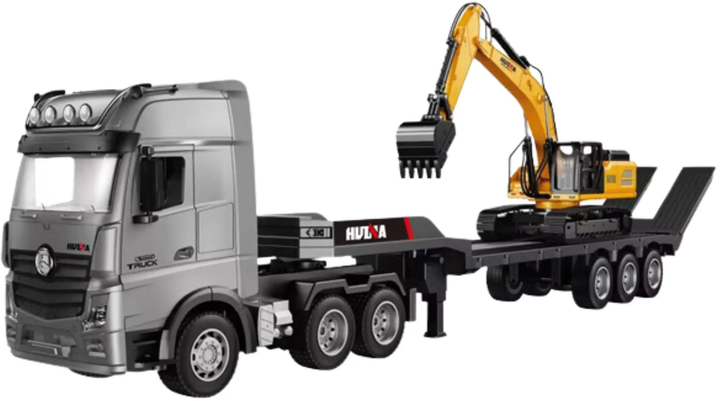 Вантажний автомобіль на радіокеруванні Huina Toys з причепом та екскаватором 1:18 (22746) (5905991050957) - зображення 3