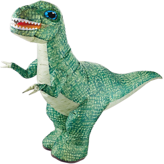 Надувний динозавр на радіокеруванні Lean Toys Dinosaur World Зелений 130x190 см (24392) (5905991055204) - зображення 3