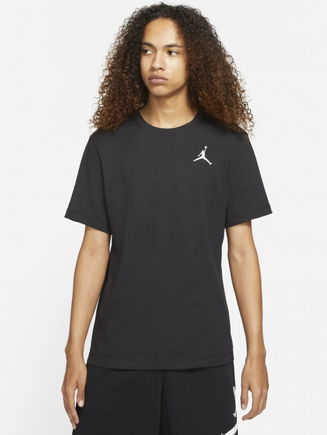 Koszulka męska bawełniana Nike M J Jumpman Emb SS Crew DC7485-010 XL Czarna (195238739201) - obraz 1