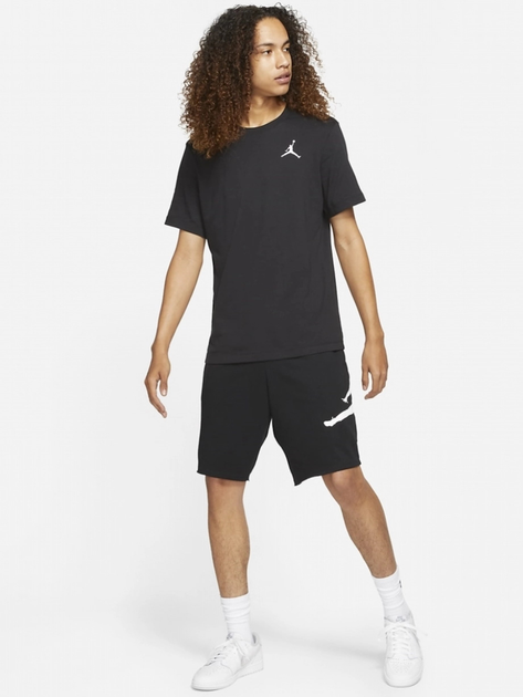 Футболка бавовняна довга чоловіча Nike M J Jumpman Emb SS Crew DC7485-010 XXL Чорна (195238739218) - зображення 3