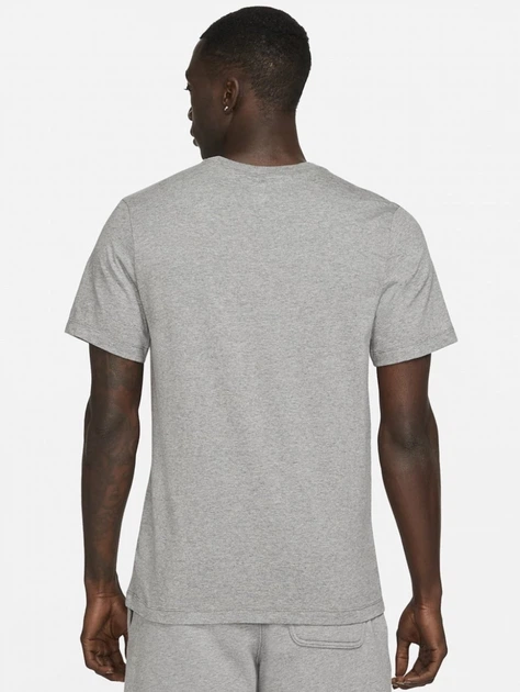 Футболка бавовняна довга чоловіча Nike M J Jumpman Emb SS Crew DC7485-091 M Сіра (195238739256) - зображення 2