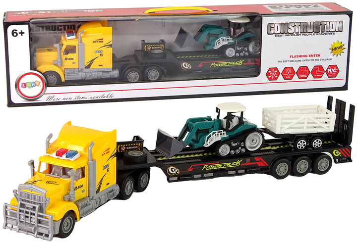 Вантажний автомобіль на радіокеруванні Lean Toys з причепом та екскаватором (14609) (5905515350631) - зображення 2