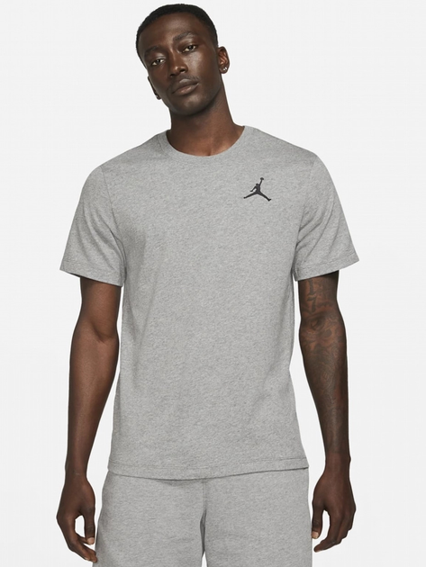Koszulka męska bawełniana Nike M J Jumpman Emb SS Crew DC7485-091 XL Szara (195238739270) - obraz 1
