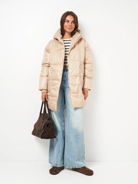 maro　MIX38 ☆ Коричневый пуховик Max Mara The Cube Seif свободного кроя