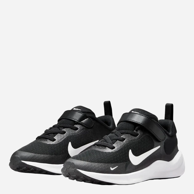 Buty sportowe chłopięce na rzepy Nike Revolution 7 (Psv) FB7690-003 25 Czarne - obraz 2