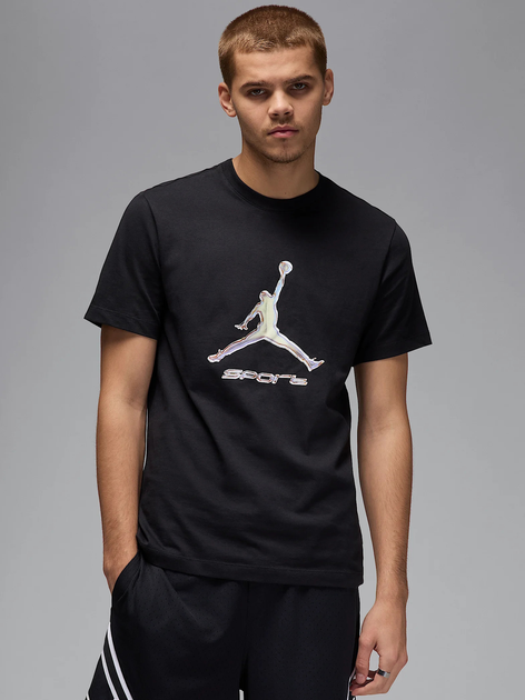 Koszulka męska bawełniana Nike M J Sprt Df Gfx SS Crew HQ7984-010 XXL Czarna (197859018512) - obraz 1
