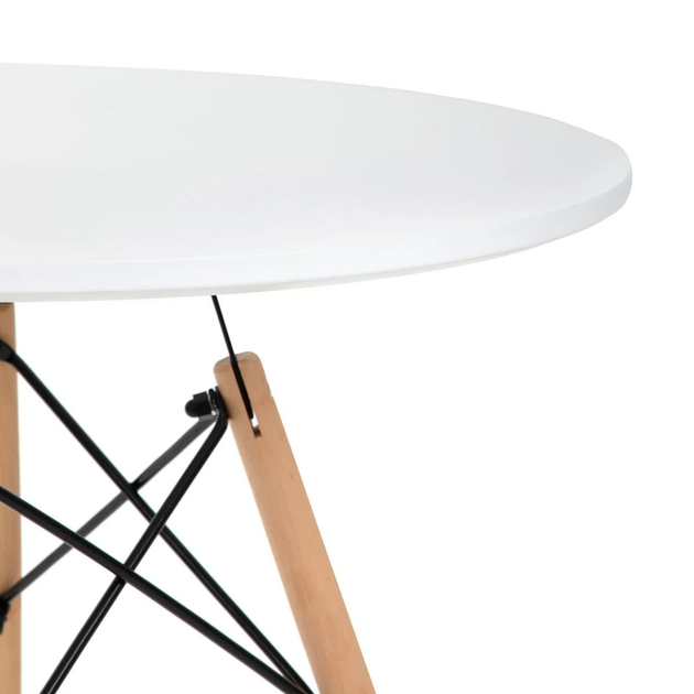 Stolik kawowy HOMLA TAVOLO naturalny z białym blatem 60 × 48 cm (5904183869742) - obraz 3