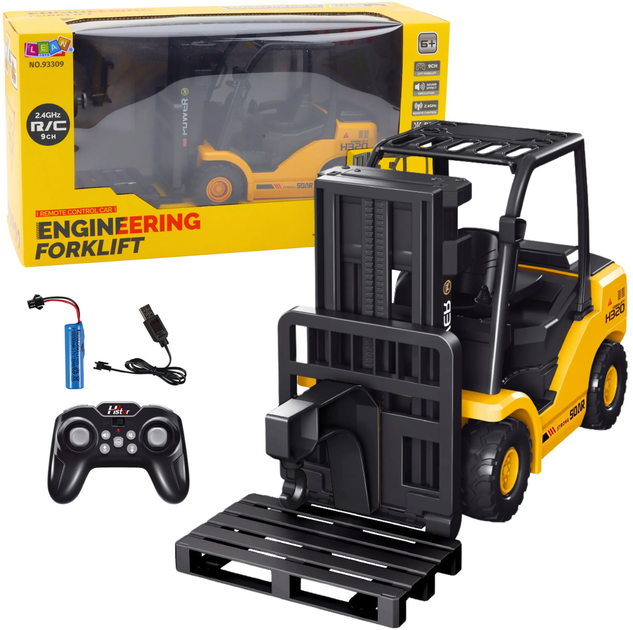 Wózek widłowy zdalnie sterowany Lean Toys 2.4G Żółty (22701) (5905991050506) - obraz 2