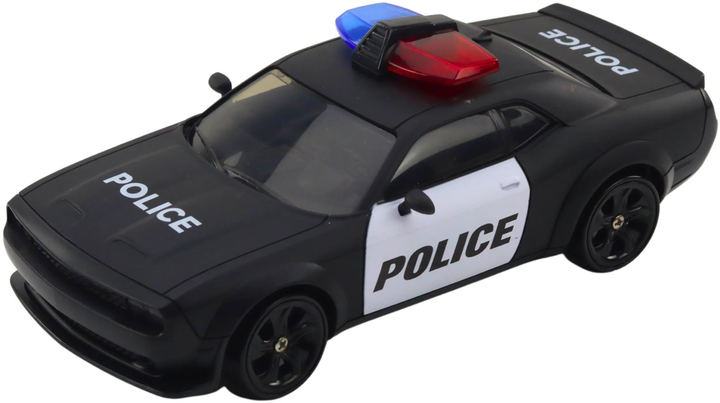 Auto zdalnie sterowane Lean Toys Police 4WD Czarne (22689) (5905991050384) - obraz 3