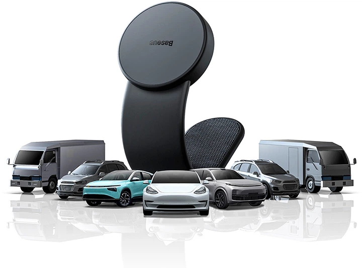 Автотримач для телефона Baseus C02 Magnetic Phone Holder Cluster Black (SUCC000201) - зображення 9