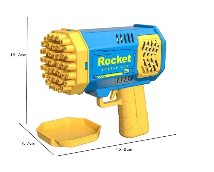 Акумуляторний Пістолет мильних бульбашок Rocket блакитний - изображение 2